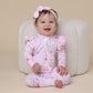 Coral Organic Snuggle Suit Convertible Romper