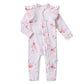 Coral Organic Snuggle Suit Convertible Romper