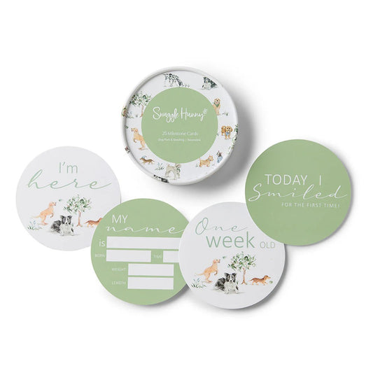 Dog Park and Seedling Reversible Milestone Cards