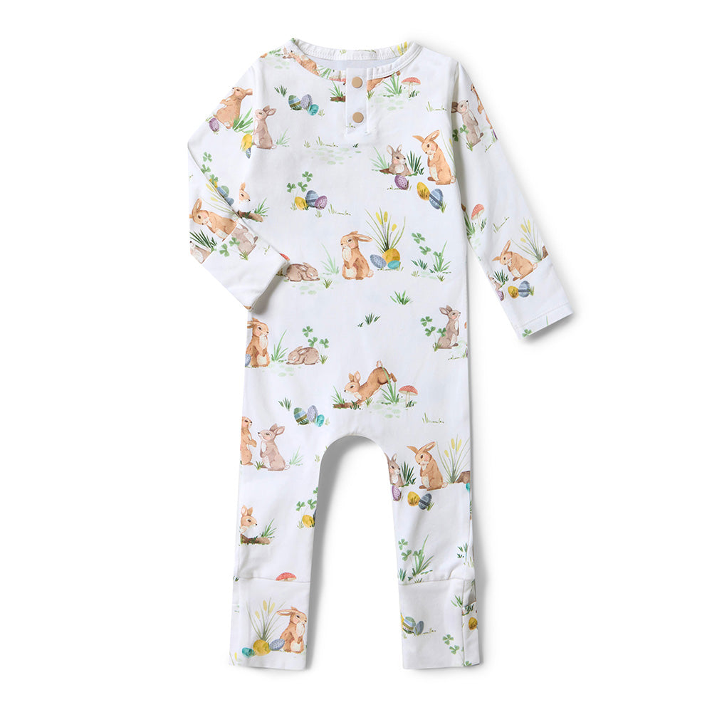 Easter Bunnies Organic Growsuit by Snuggle Hunny