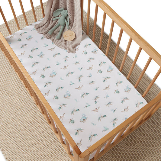 Turtle Organic Fitted Cot Sheet