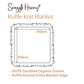 White Ruffle Knit Organic Baby Blanket