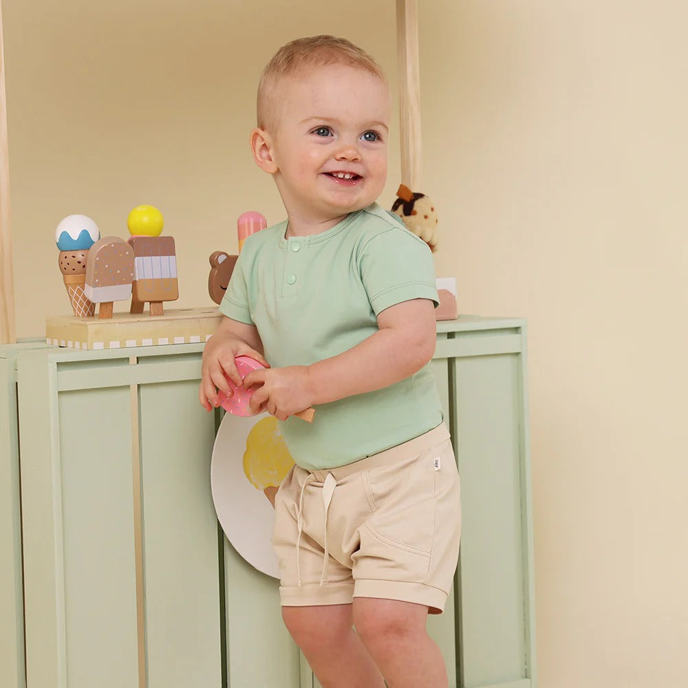 Mint Short Sleeve Organic Bodysuit