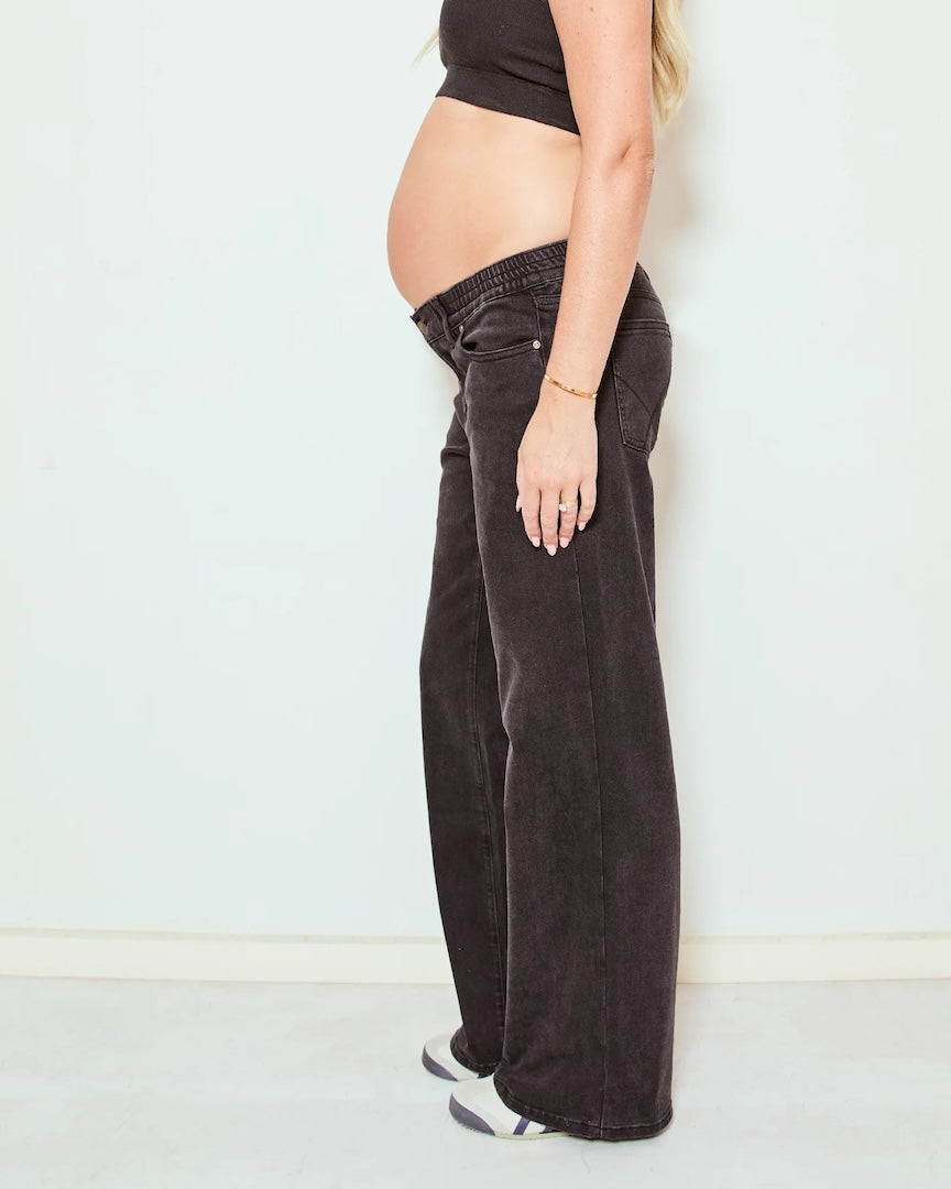 Heaven Straight Maternity Jeans Black