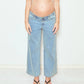 Heaven Straight Maternity Jeans Mid Wash (Cropped)