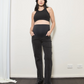 Straight Leg Overbelly Jeans Black