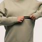 Oversized Feeding Zip Jumper Khaki