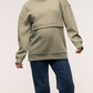Oversized Feeding Zip Jumper Khaki