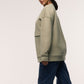 Oversized Feeding Zip Jumper Khaki