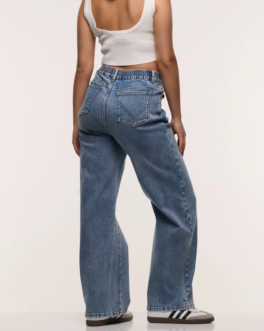 Relaxed Wide Leg Maternity Jeans
