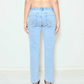Soon Slim Straight Leg Jeans Classic Light Wash (Cropped)