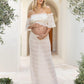 Marisol 2 piece Maternity Photoshoot Dress in Ivory