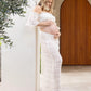 Marisol 2 piece Maternity Photoshoot Dress in Ivory