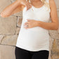 Abbie Maternity White Nursing Tank Top