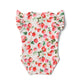 Strawberry Short Sleeve Organic Bodysuit with Frill