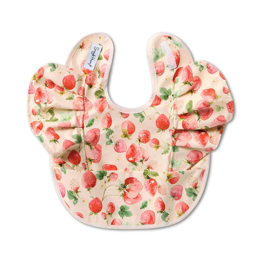 Strawberry Frill Snuggle Bib Waterproof
