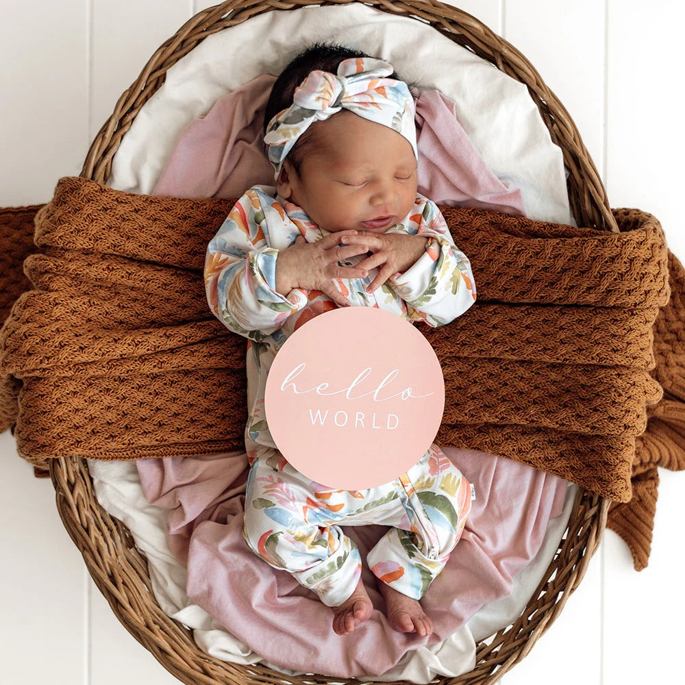 Summer Palm Organic Snuggle Suit Convertible Romper