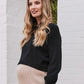 Sylvie Luxury Maternity Knitted Cropped Jumper- Black