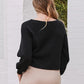 Sylvie Luxury Maternity Knitted Cropped Jumper- Black