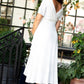 Tiffany Rose White Waterfall Midi Dress