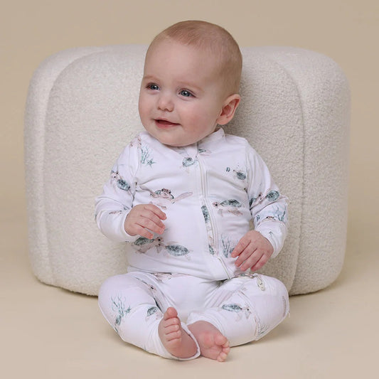 Turtle Organic Snuggle Suit Convertible Romper