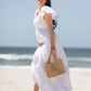 Serena Maternity Cotton Dress White