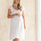 Élodie Maternity Short Sundress White