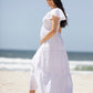 Serena Maternity Cotton Dress White