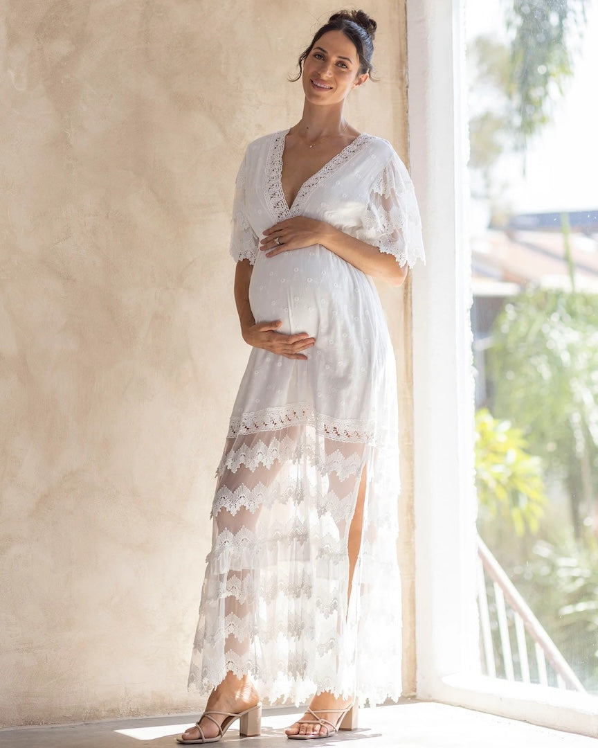 Roxy Lace Baby Shower Maternity Photoshoot Dress
