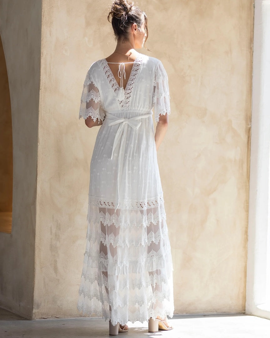 Roxy Lace Baby Shower Maternity Photoshoot Dress