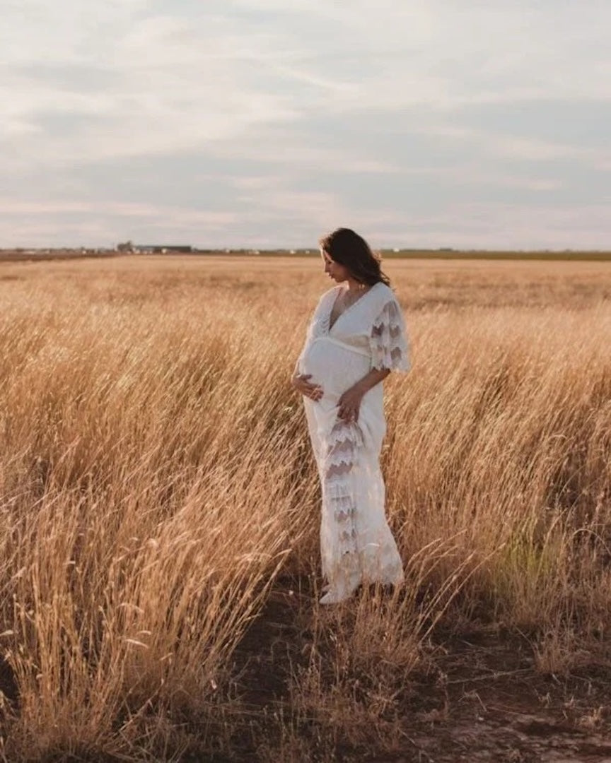 Roxy Lace Baby Shower Maternity Photoshoot Dress