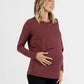 Leonie Maternity/ Nursing Flip Panel Top in Burgundy