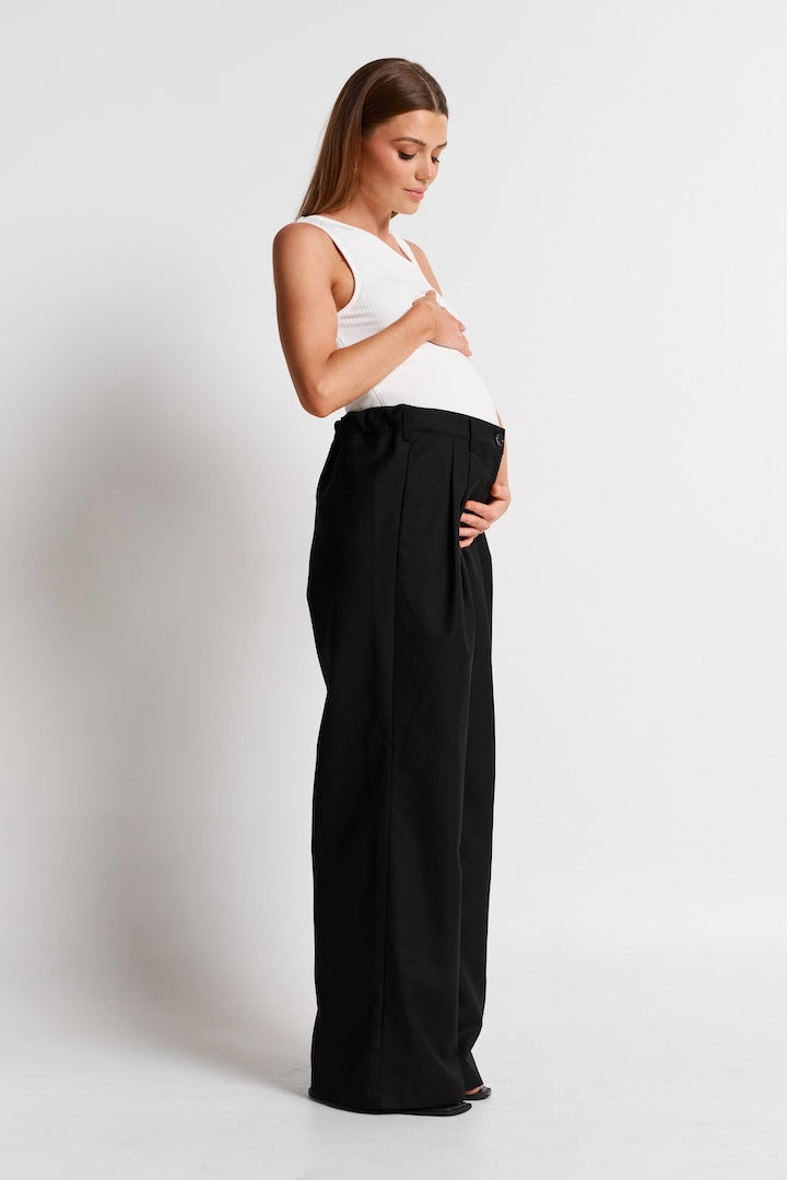 Apéro Zadie Adjustable Wide Leg Trouser -  Black