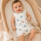 Alexi Organic Button Front Romper Alexi Print