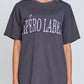 apéro Bold Printed Longline Tee - Charcoal / Lilac