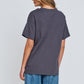 apéro Bold Printed Longline Tee - Charcoal / Lilac