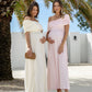 Ariana Maxi Maternity Moon Dress in Baby Pink