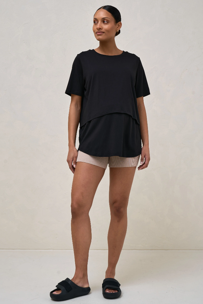 Me And You Nursing Tee Black