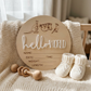 Hello World Australian Animals Baby Announcement Wooden Plaque