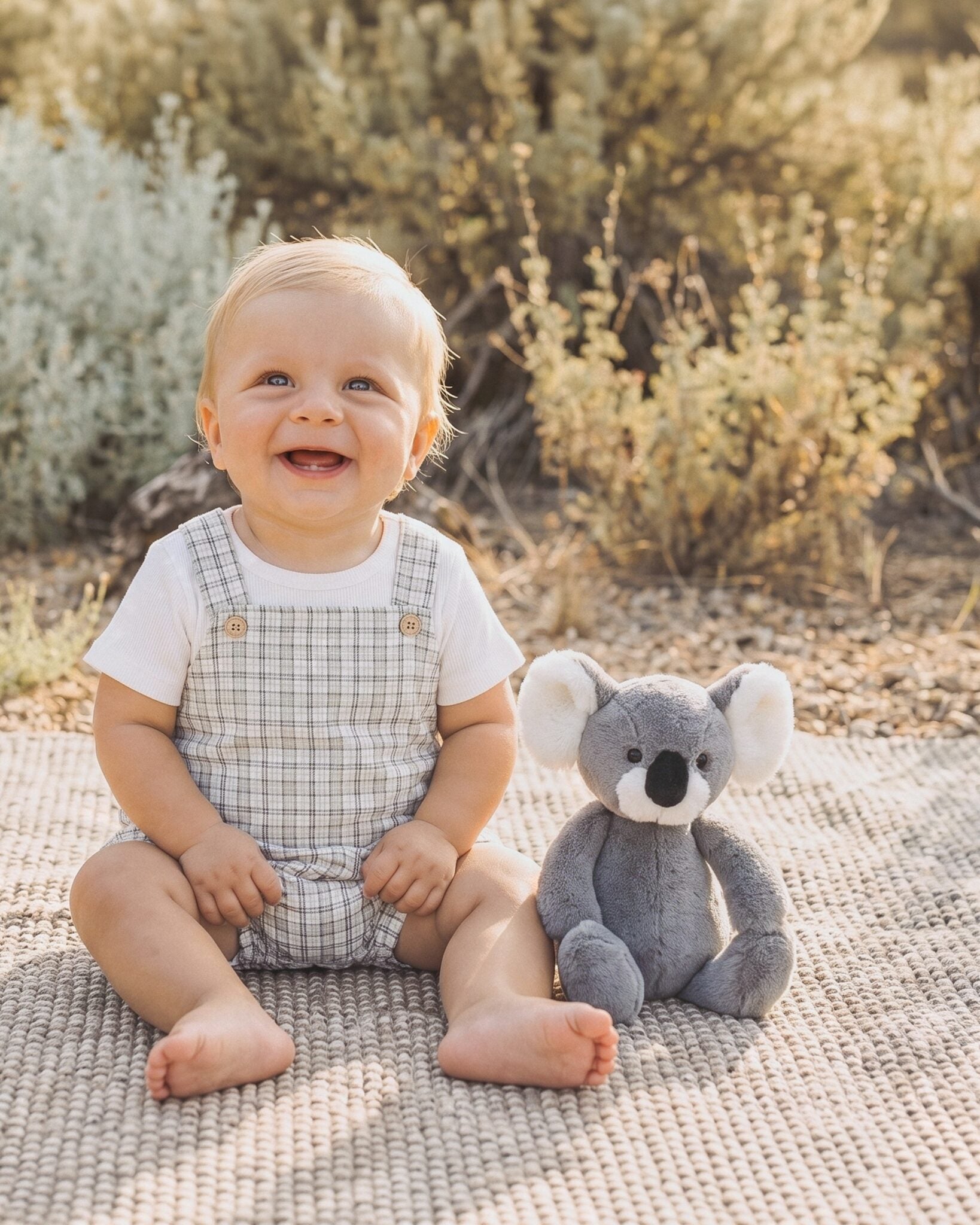 Check Bodysuit and Tee Set Sage Check - fabric print