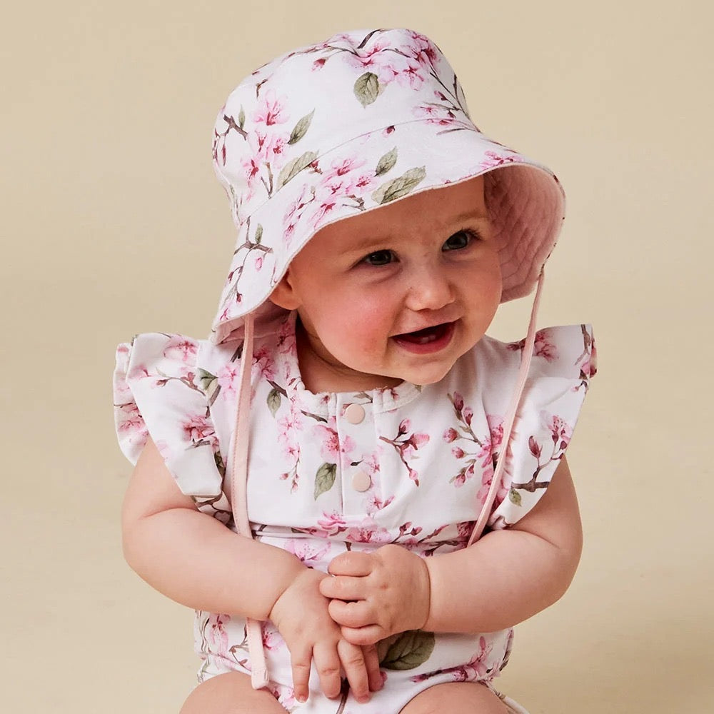 Cherry Blossom Reversible Cotton Bucket Hat
