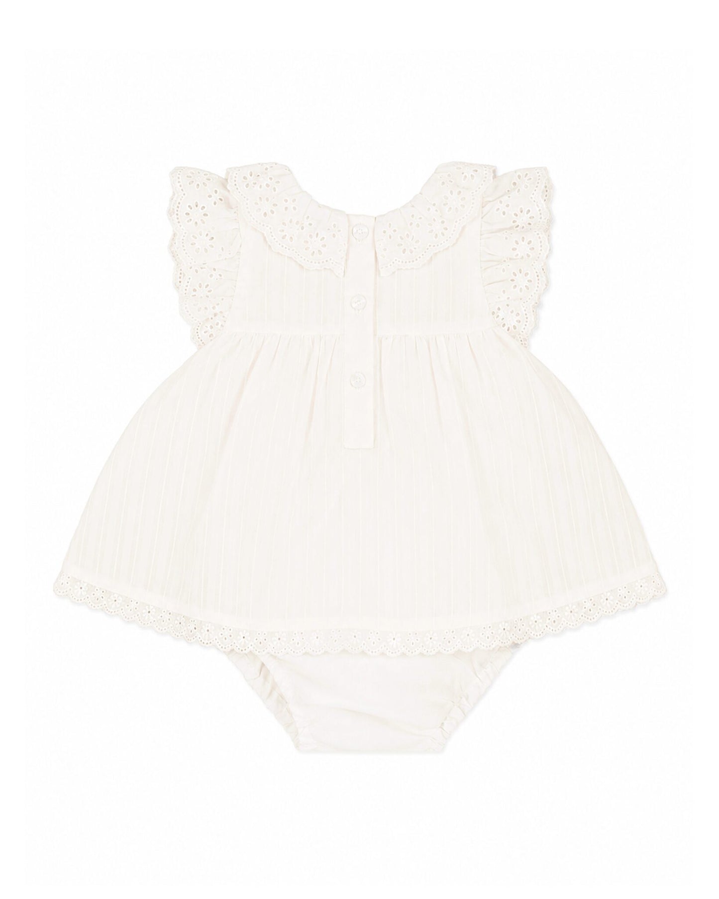 Cream Overlay Bodysuit Cream - back