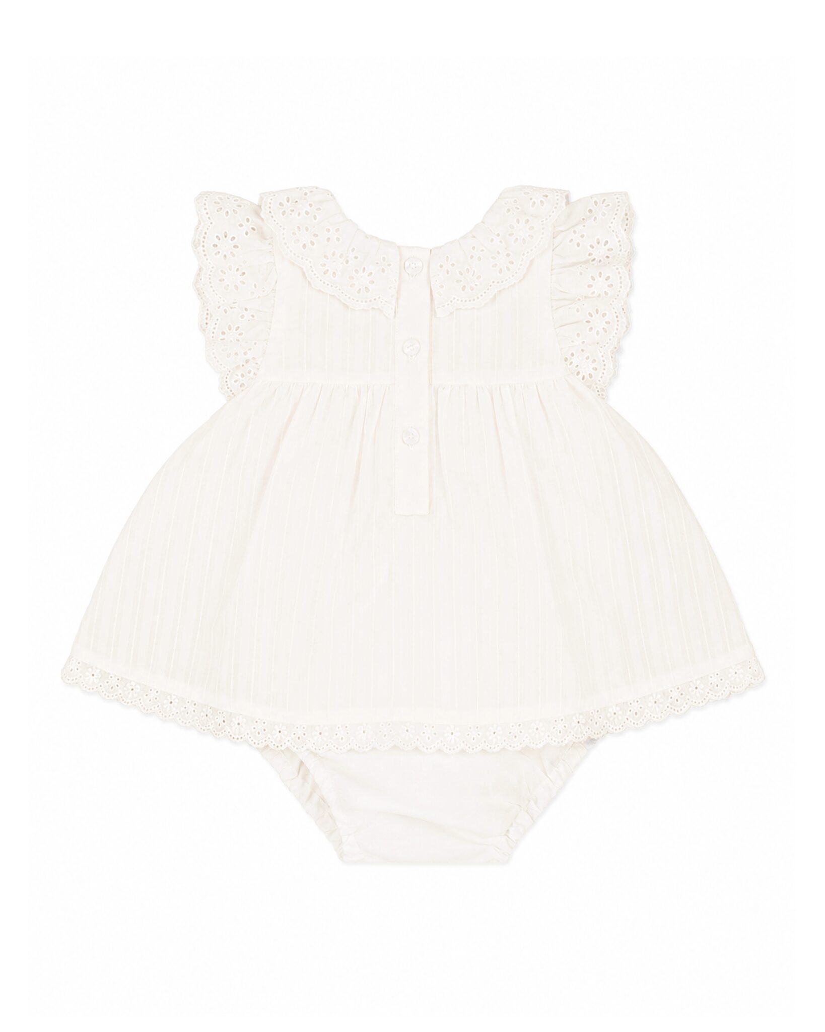 Cream Overlay Bodysuit Cream - back