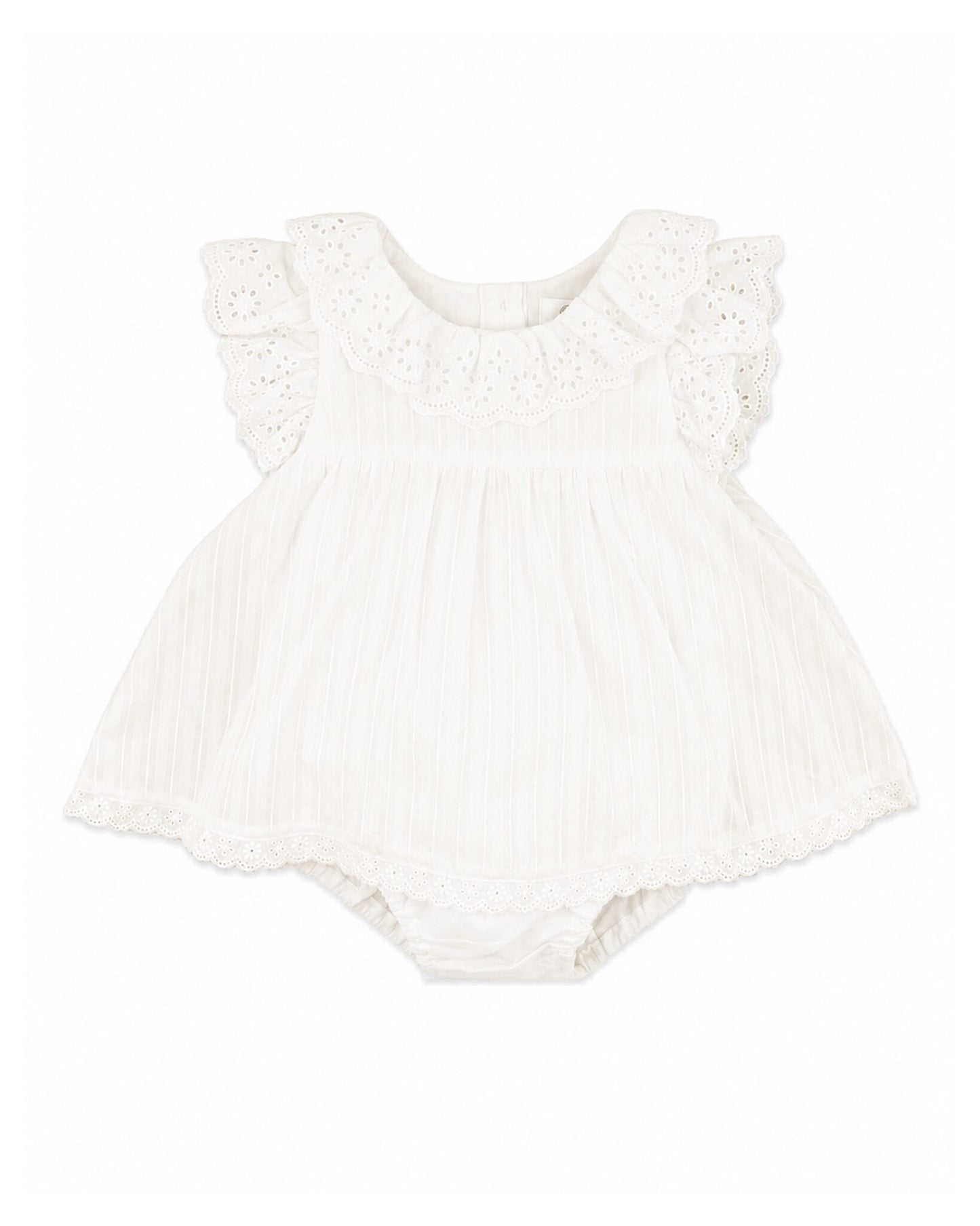 Cream Overlay Bodysuit Cream - front