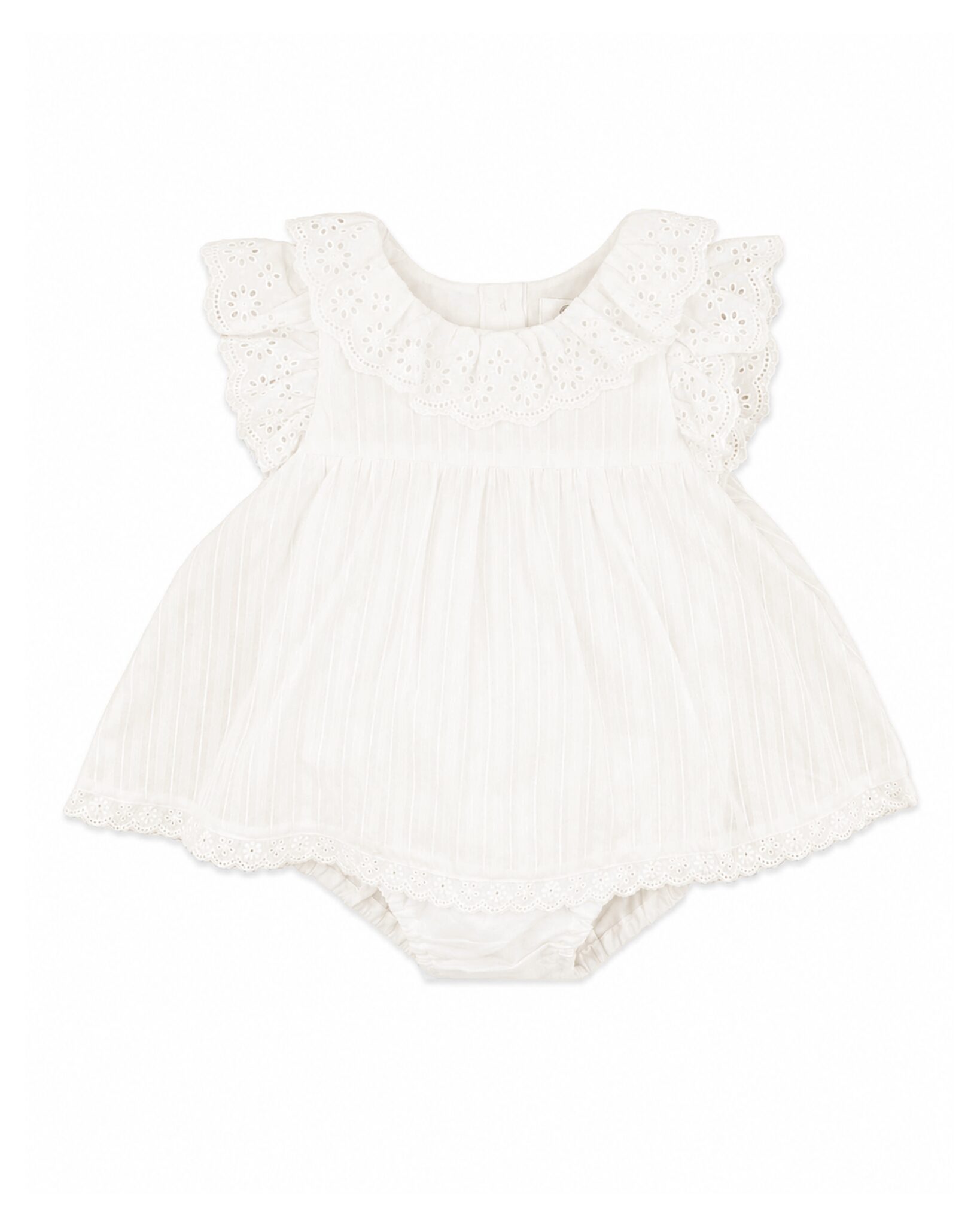 Cream Overlay Bodysuit Cream - front
