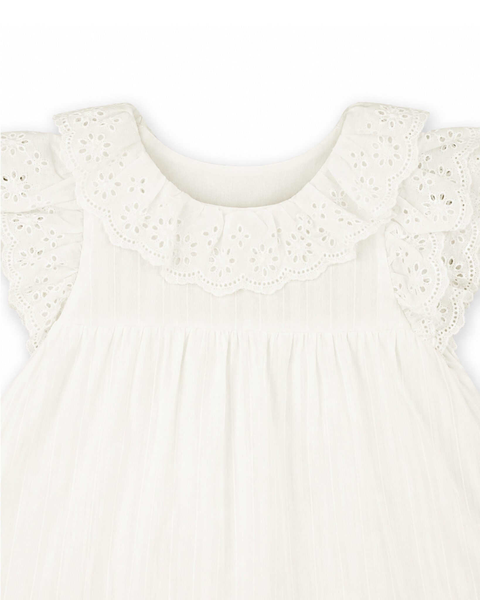 Cream Overlay Bodysuit Cream - fabric print