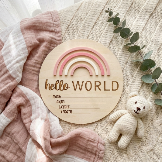 Hello World Rainbow Pretty Pinks