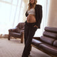 Draped Wide Leg Pants
