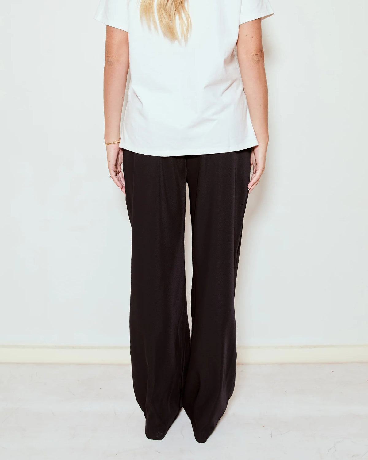 Draped Wide Leg Pants