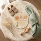 Hello I'm Here Sun Baby Announcement Wooden Plaque